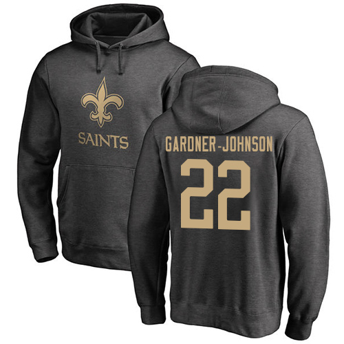 Men New Orleans Saints Ash Chauncey Gardner Johnson One Color NFL Football #22 Pullover Hoodie Sweatshirts->nfl t-shirts->Sports Accessory